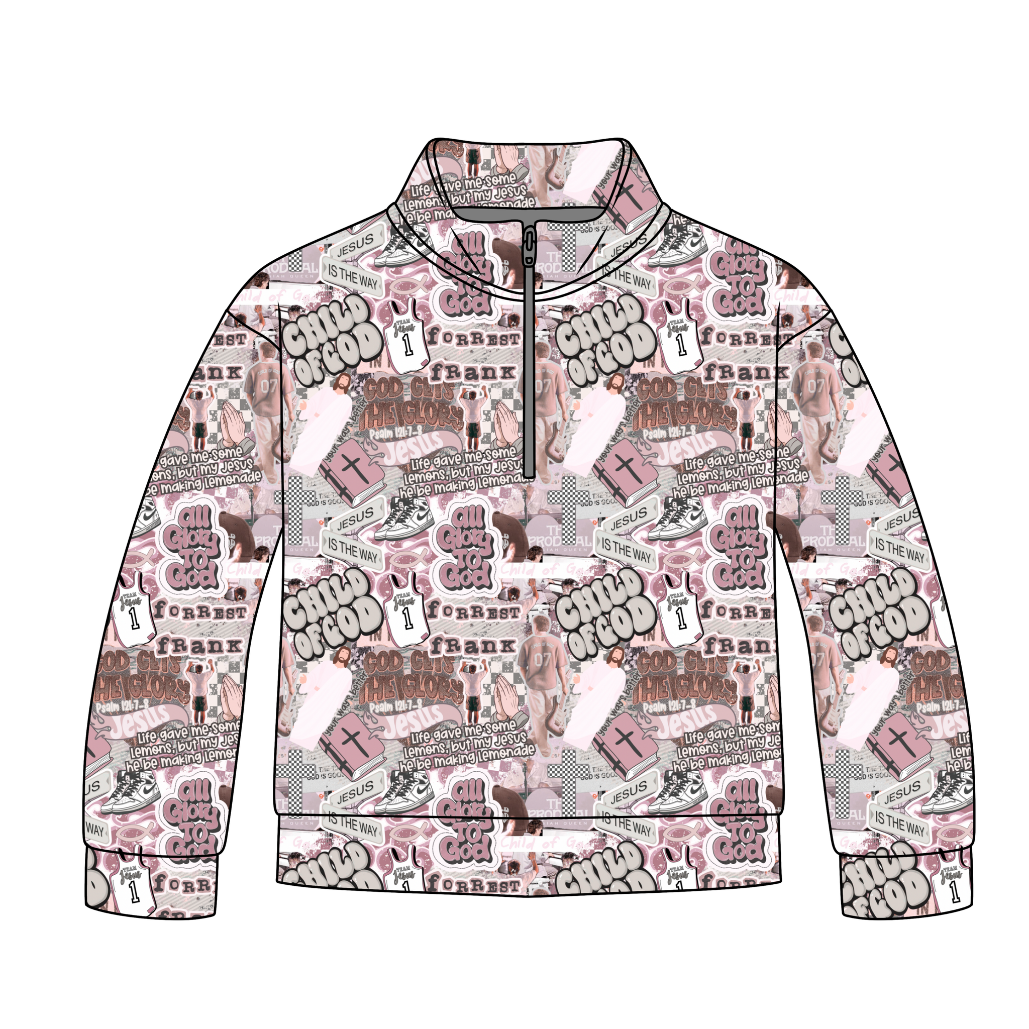 Only Way Is Up Pink Quarter Zip-Up **PreOrder**