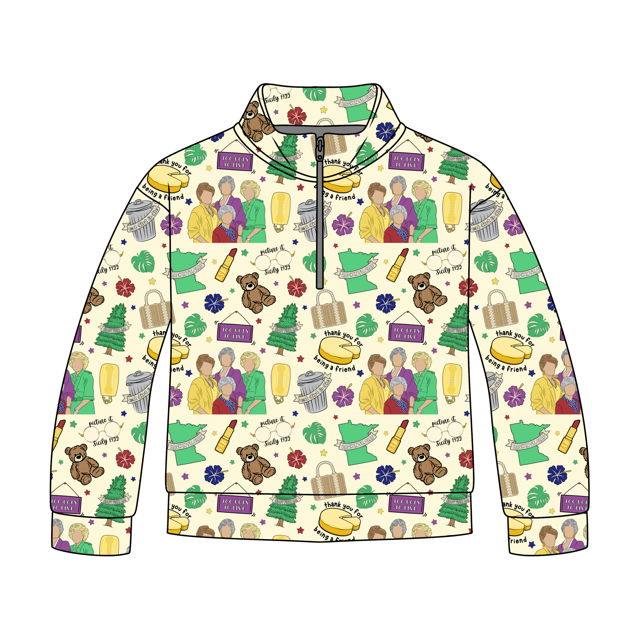 Golden & Glorious Quarter Zip-Up **PreOrder**