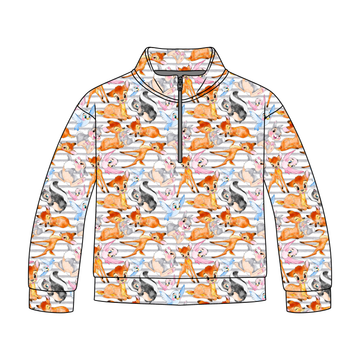 Bambis Blooms Quarter Zip-Up **PreOrder**
