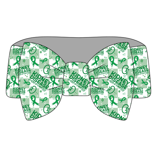 Kidney Disease Awareness Bamboo Bow Headband *RTS*