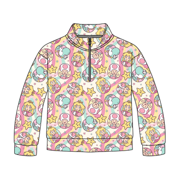 Pink Power Princess Quarter Zip-Up *RTS*