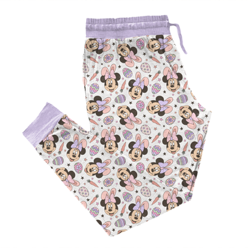 Hoppy Easter Mouse Purple Adult Joggers **PreOrder**