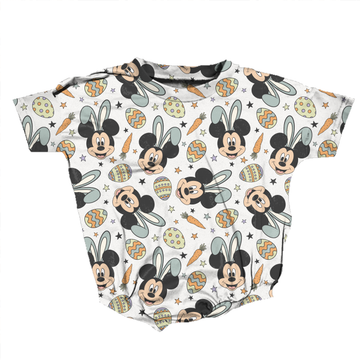 Hoppy Easter Mouse Blue Romper **Preorder**