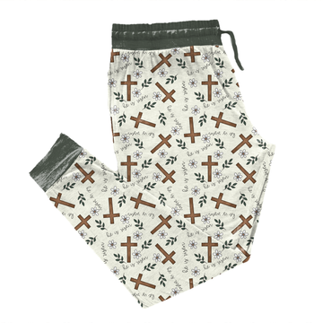 He Is Risen Floral Adult Joggers **PreOrder**