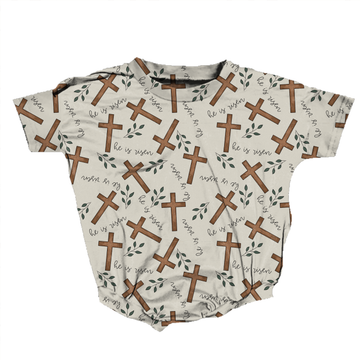 He Is Risen Neutral Romper **Preorder**