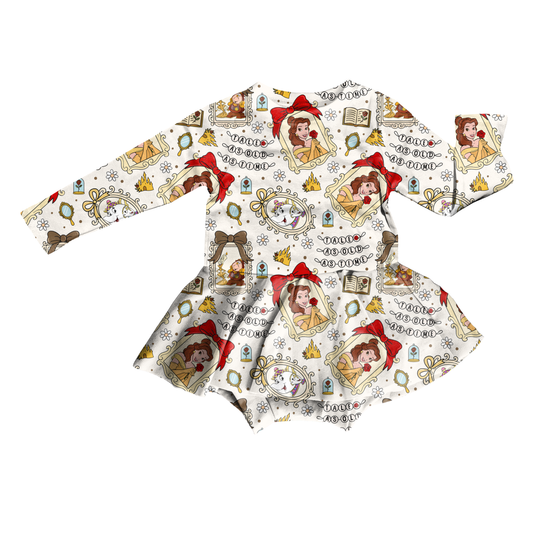 Golden Rose Dreams Bodysuit Youth Twirl Dress *RTS*