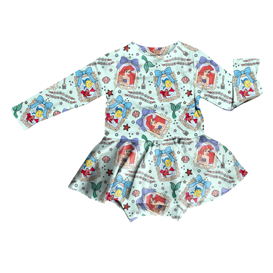 Under The Sea Dreams Medically Adaptable Bodysuit Youth Twirl Dress *RTS*