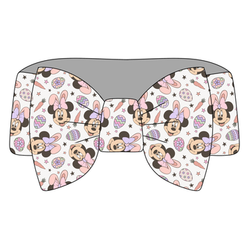 Hoppy Easter Mouse Purple Bamboo Bow Headband **PreOrder**