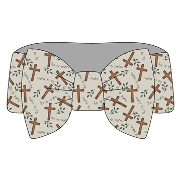 He Is Risen Neutral Bamboo Bow Headband **PreOrder**