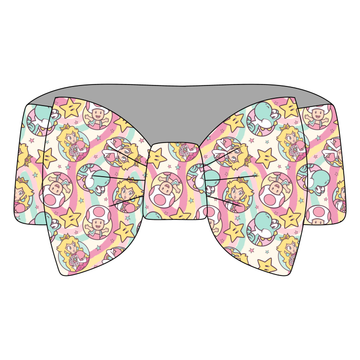 Pink Power Princess Bamboo Bow Headband **PreOrder**