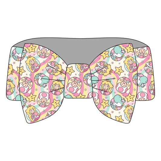 Pink Power Princess Bamboo Bow Headband *RTS*