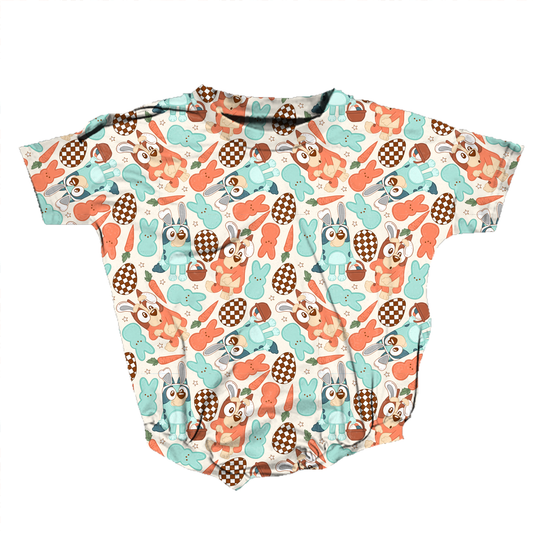 Hoppy Heeler Easter Medically Adaptable Romper *RTS*