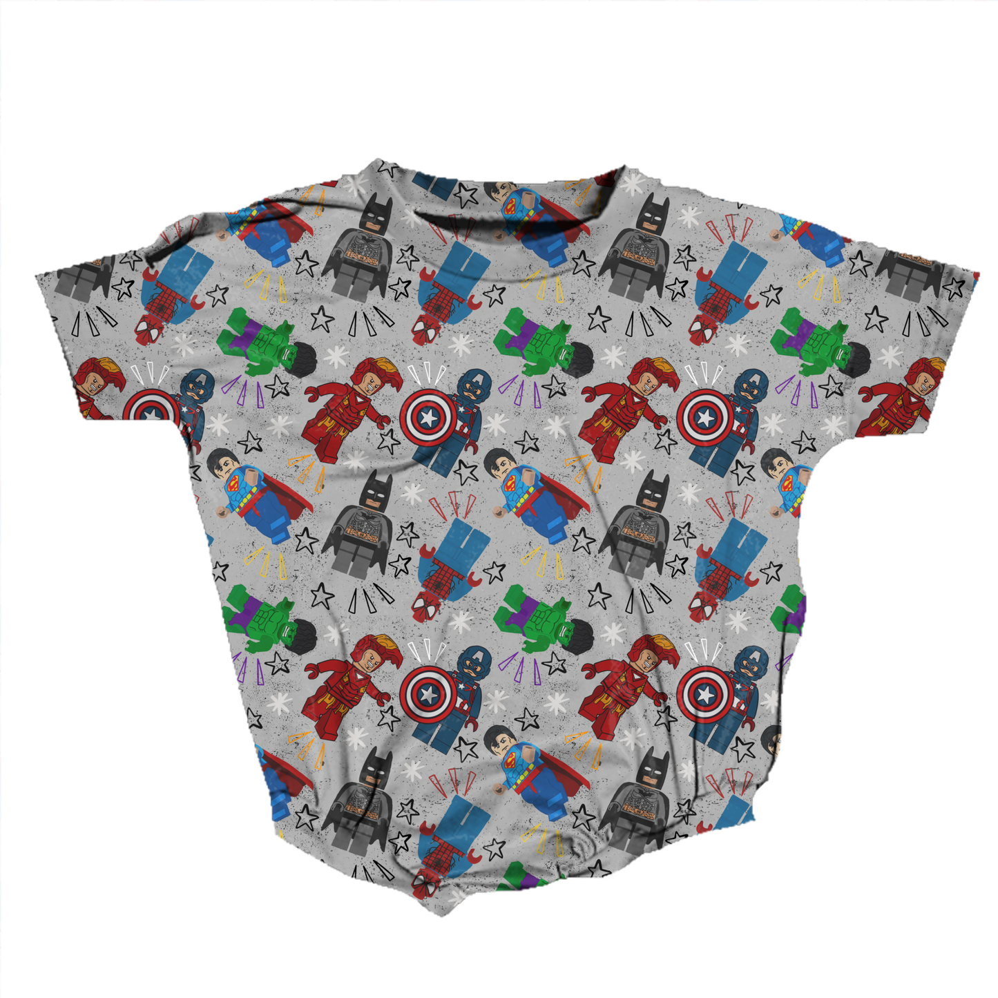 Brick Hero Squad Medically Adaptable Romper *RTS*