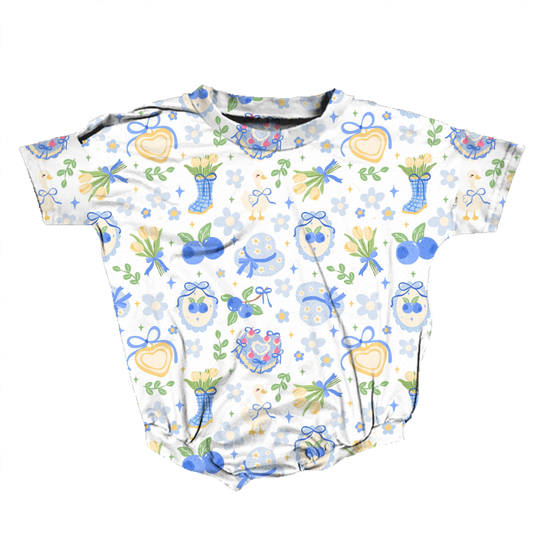 Blueberry Blossoms Romper *RTS*