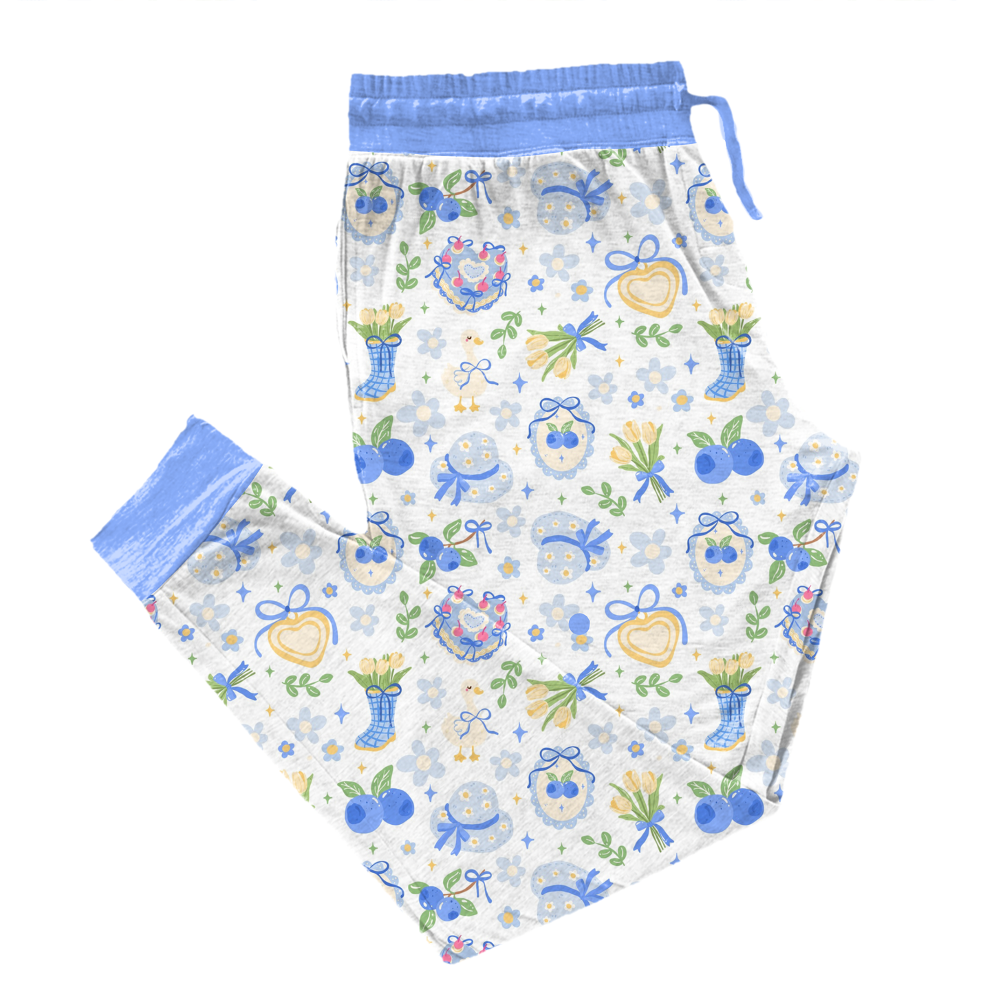 Blueberry Blossoms Adult Joggers *RTS*