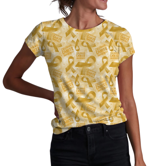 Childhood Cancer Awareness Adult Women's T-shirt *RTS*