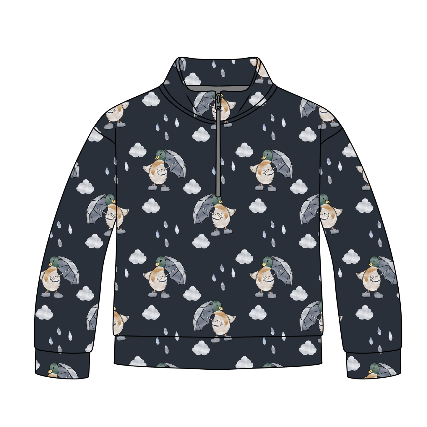 Rainy Day Waddles Quarter Zip-Up *RTS*