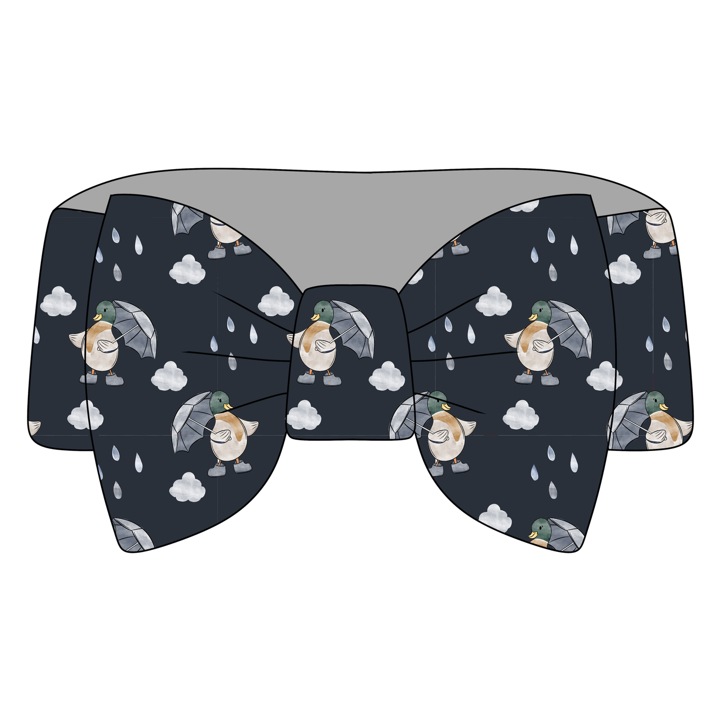 Rainy Day Waddles  Bamboo Bow Headband *RTS*