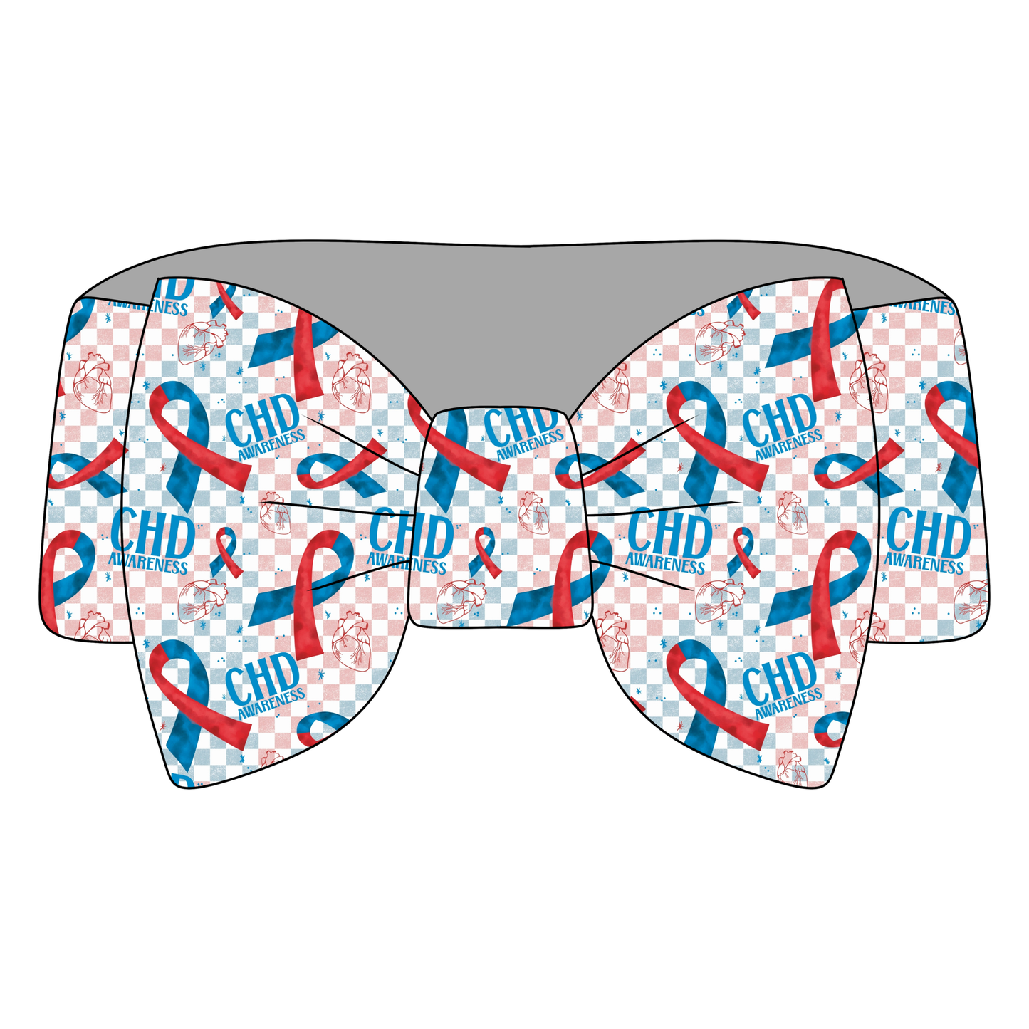 CHD Awareness Bamboo Bow Headband *RTS*