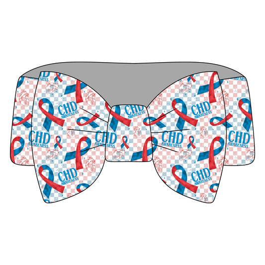 CHD Awareness Bamboo Bow Headband *RTS*