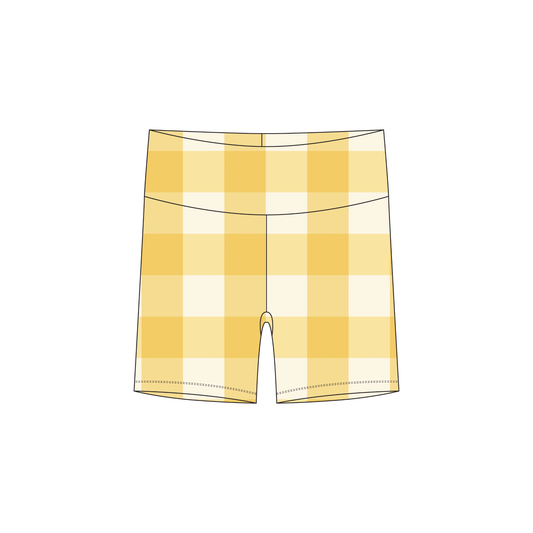 Little Sunshine Squares Biker Shorts *RTS*
