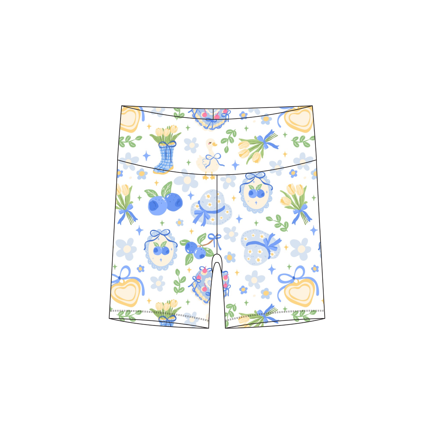 Blueberry Blossoms Biker Shorts *RTS*