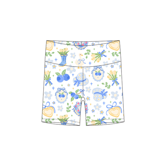 Blueberry Blossoms Biker Shorts *RTS*