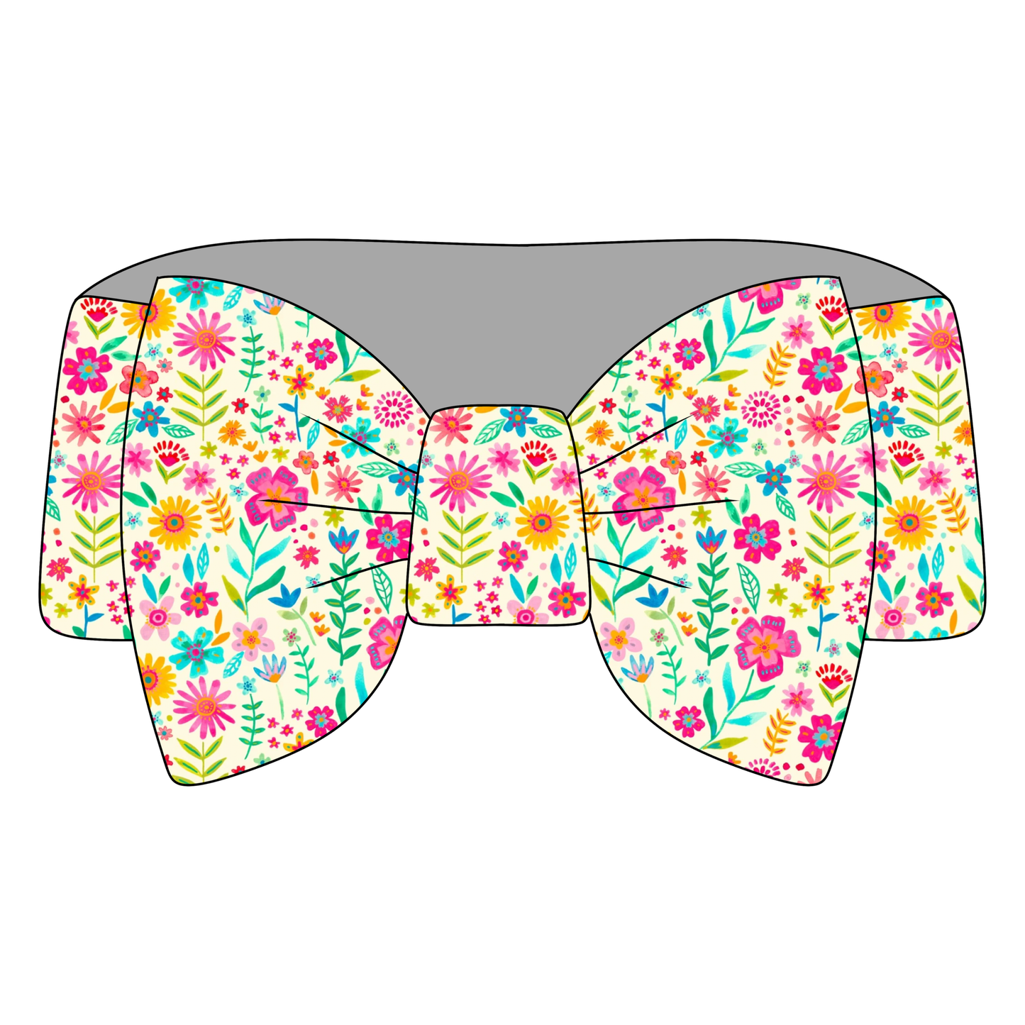 Freshly Picked Florals  Bamboo Bow Headband *RTS*