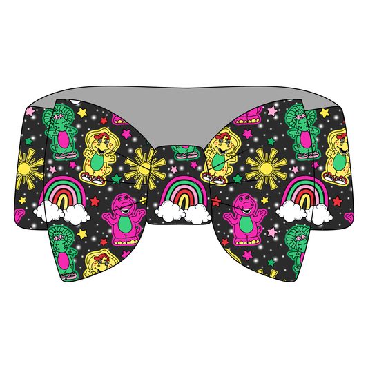Little Dino Besties  Bamboo Bow Headband *RTS*