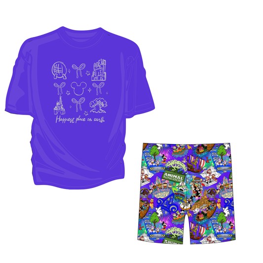 Wish Upon the Parks Youth Girls Biker Short Set *RTS*