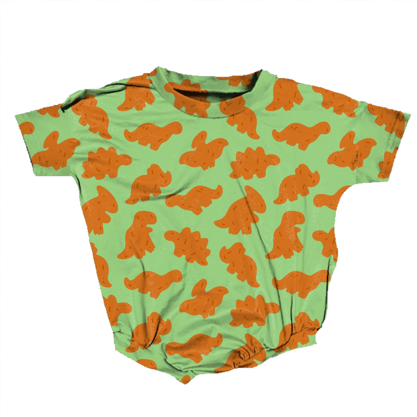 Dino Nuggy Nights Medically Adaptable Romper *RTS*
