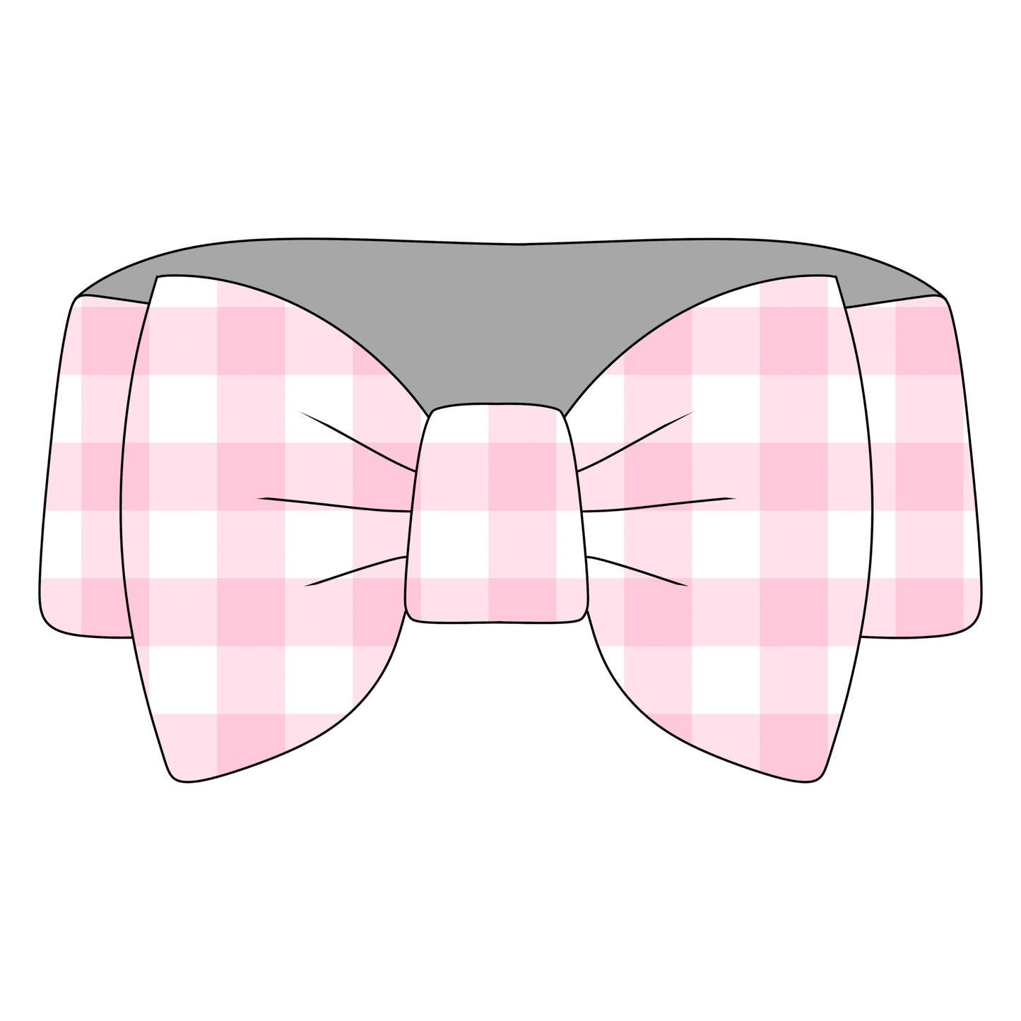 Gorgeous Gingham  Bamboo Bow Headband *RTS*