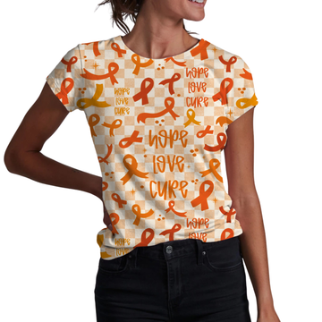 Orange Awareness Ribbon Adult Women's T-shirt **PreOrder**