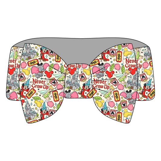 Never Grow Up Bamboo Bow Headband *RTS*