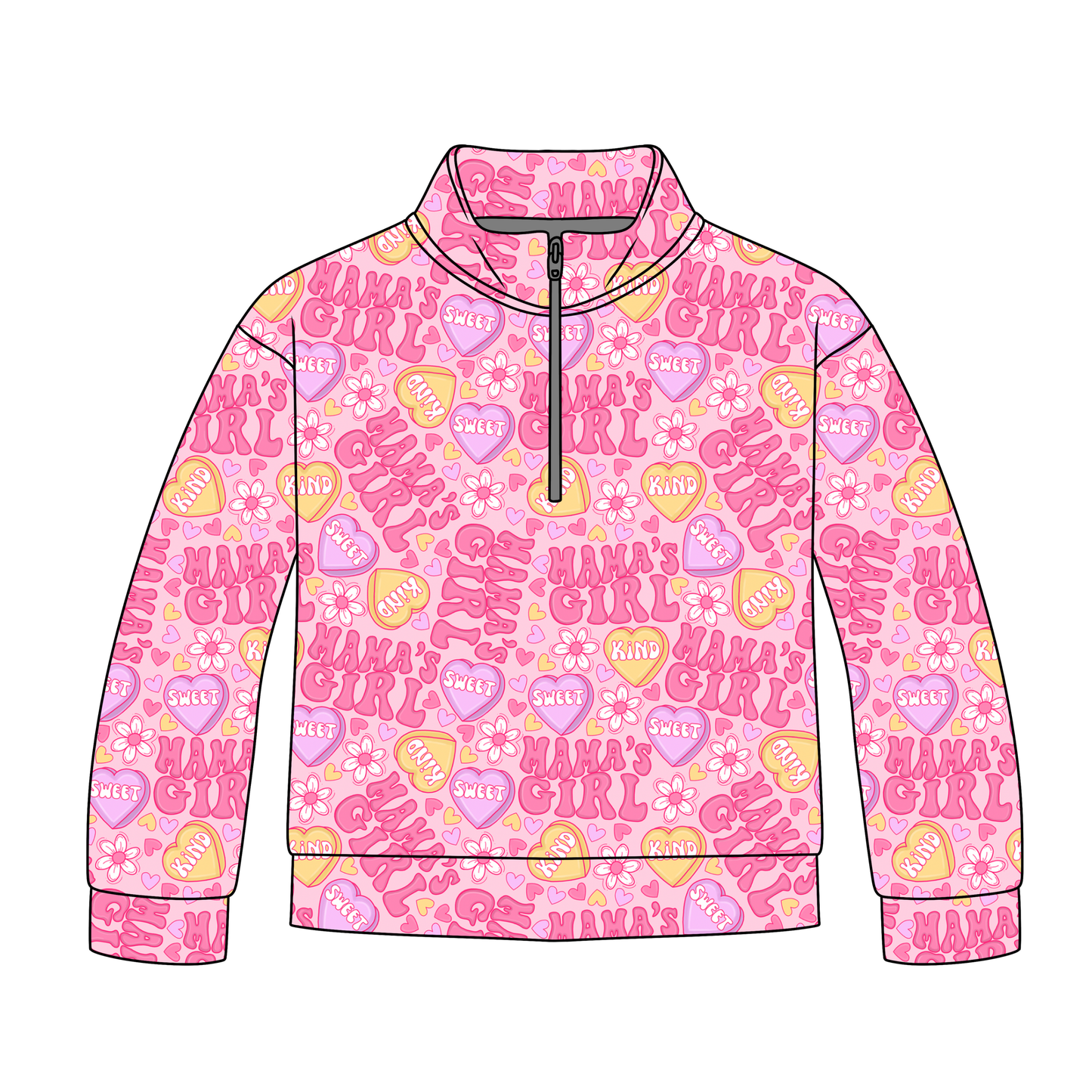 Mamas Girl Quarter Zip-Up *RTS*