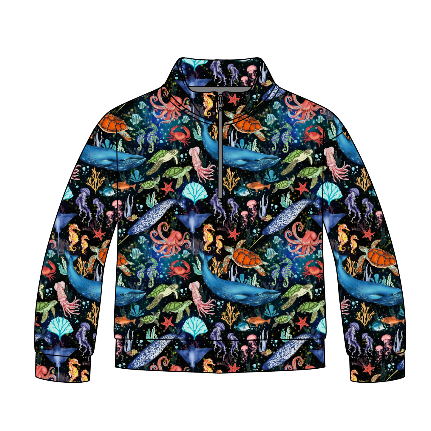 Deep Blue Darlings Adult Quarter Zip-Up *RTS*