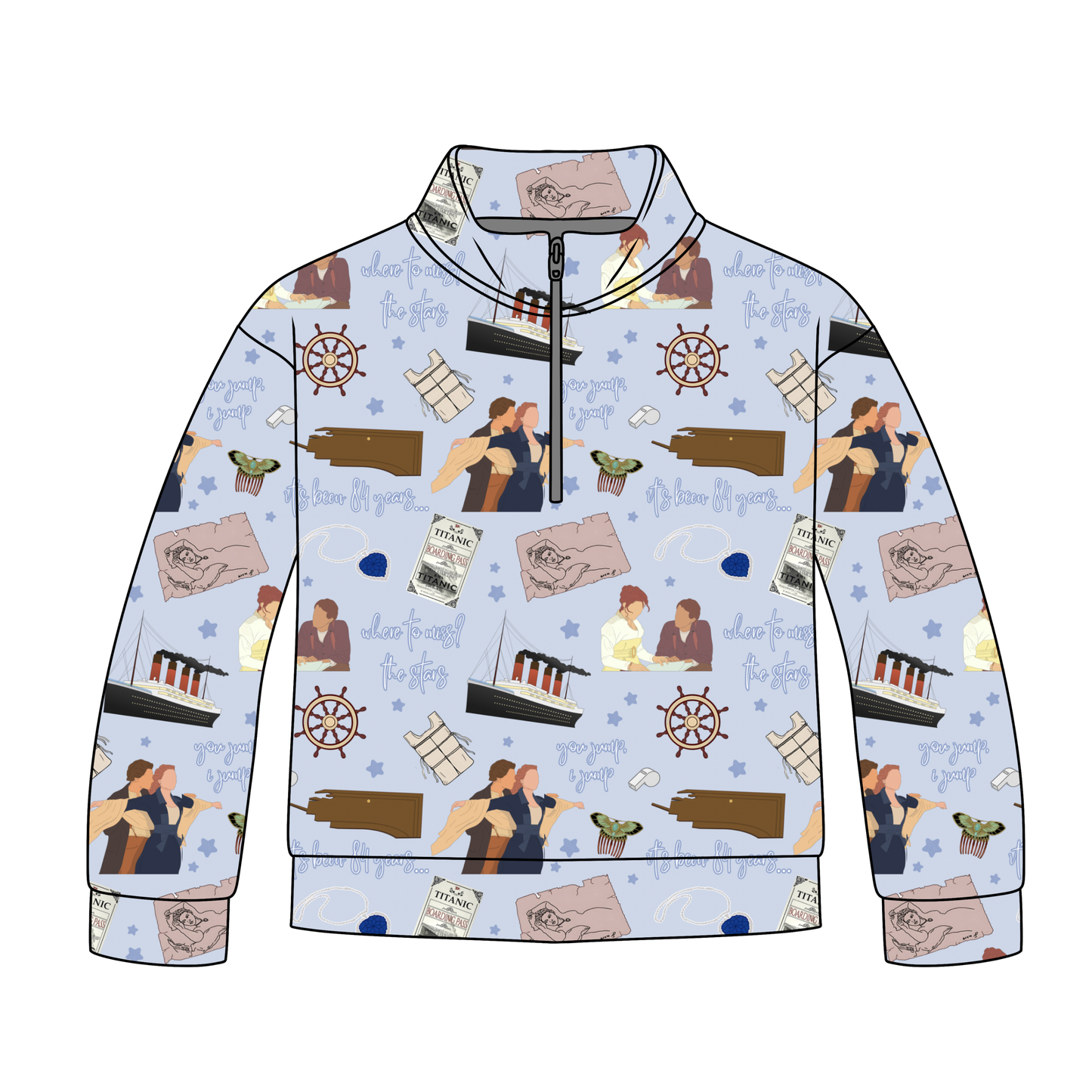 Unsinkable Love Adult Quarter Zip-Up *RTS*