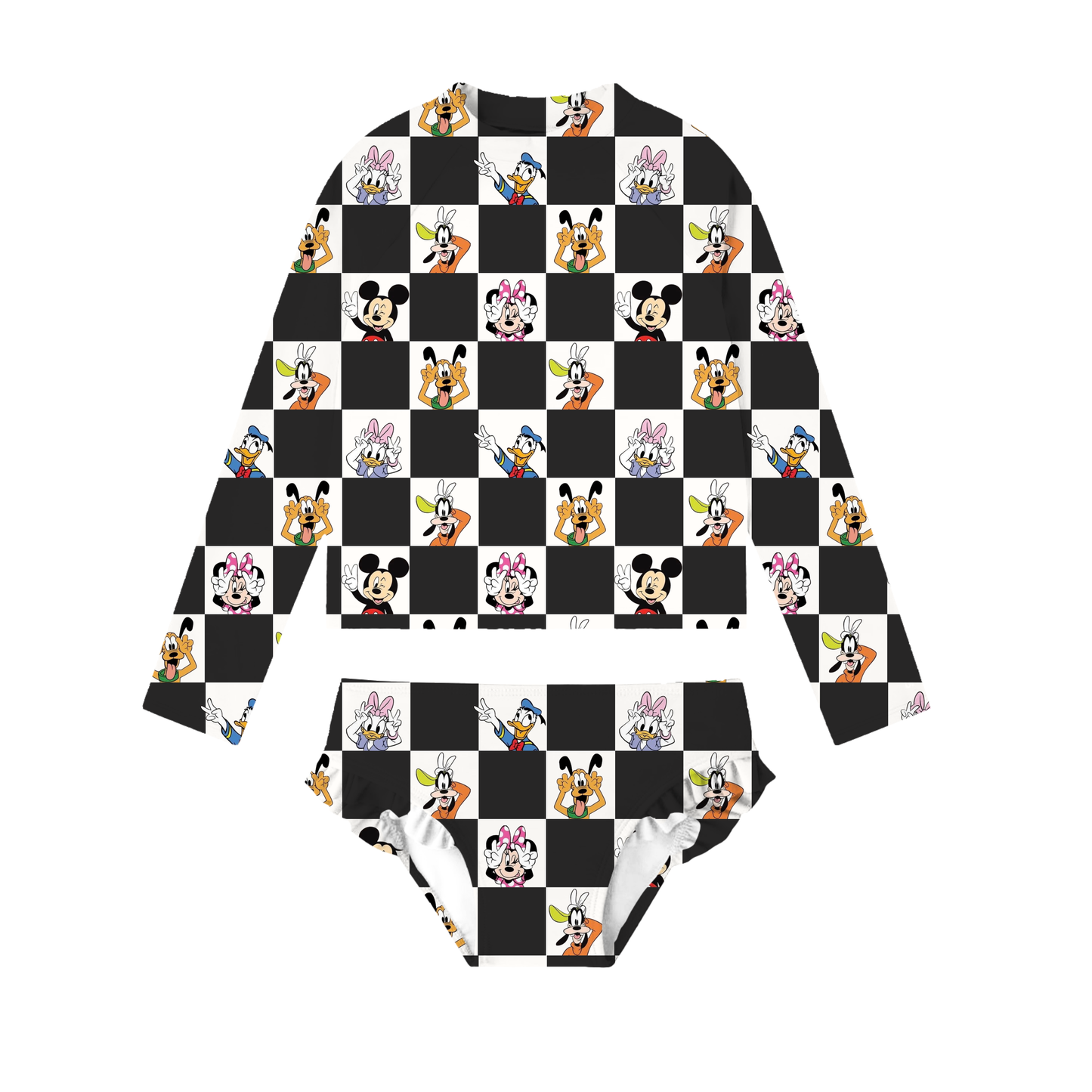 Checkered Magic 2-piece Rashguard Swimwear *RTS*