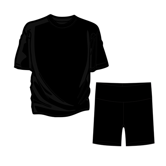 Black Youth Girls Biker Short Set *RTS*