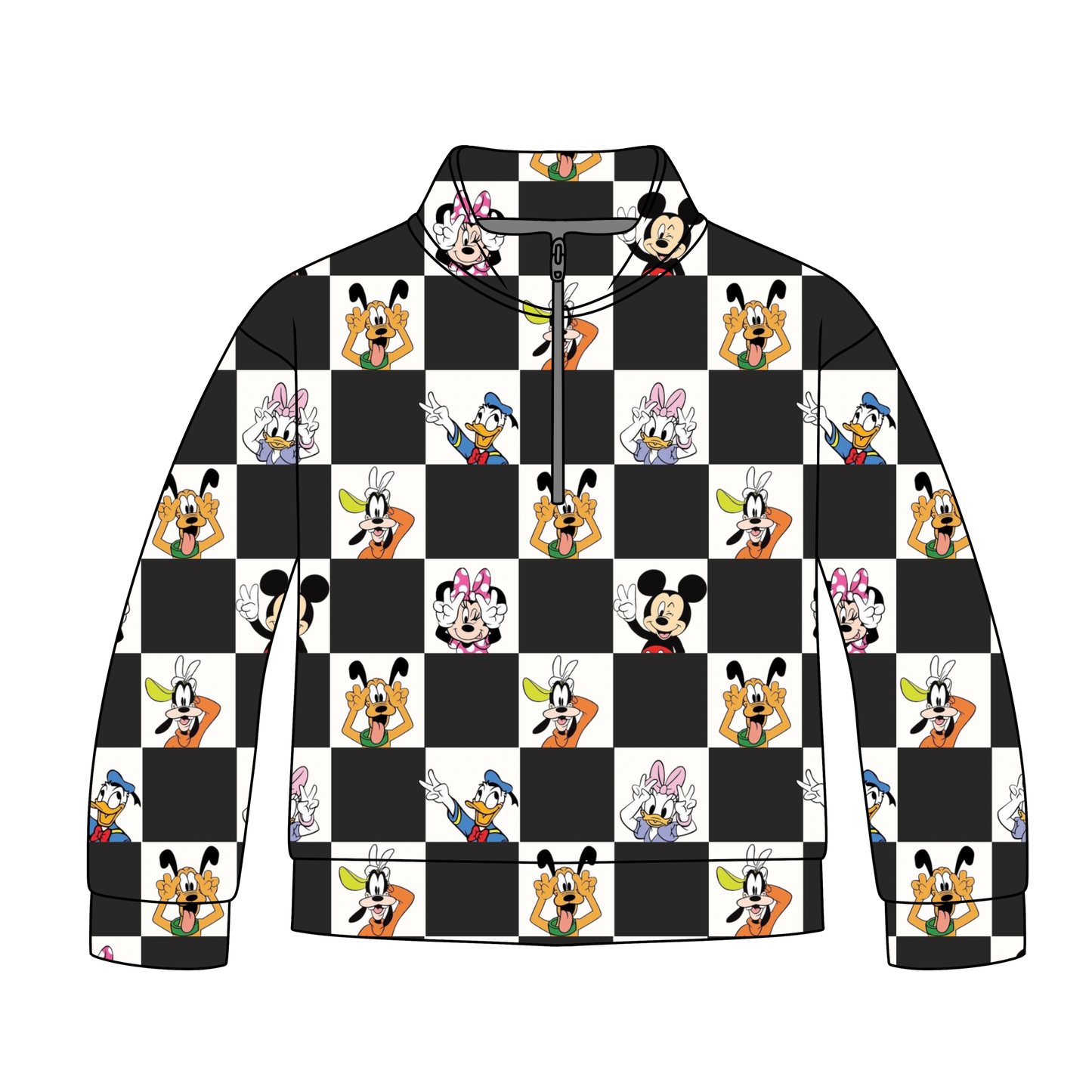 Checkered Magic Adult Quarter Zip-Up *RTS*