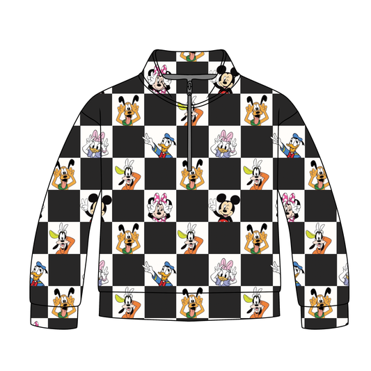 Checkered Magic Adult Quarter Zip-Up *RTS*