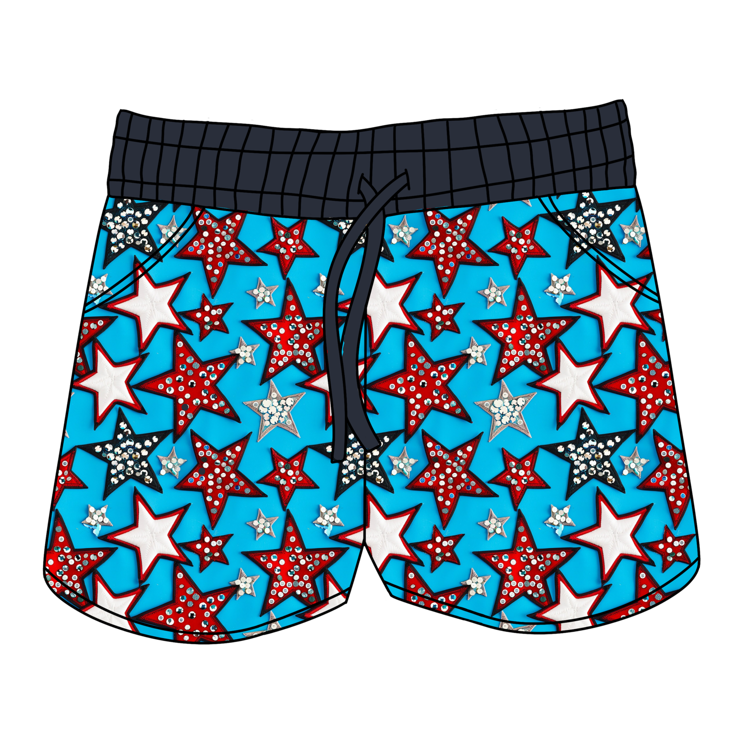 Star Spangled Sparkle Women's Shorts *RTS*