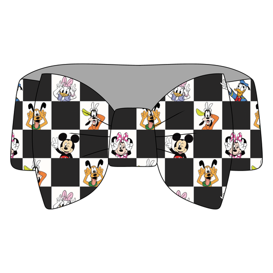 Checkered Magic Bamboo Bow Headband *RTS*