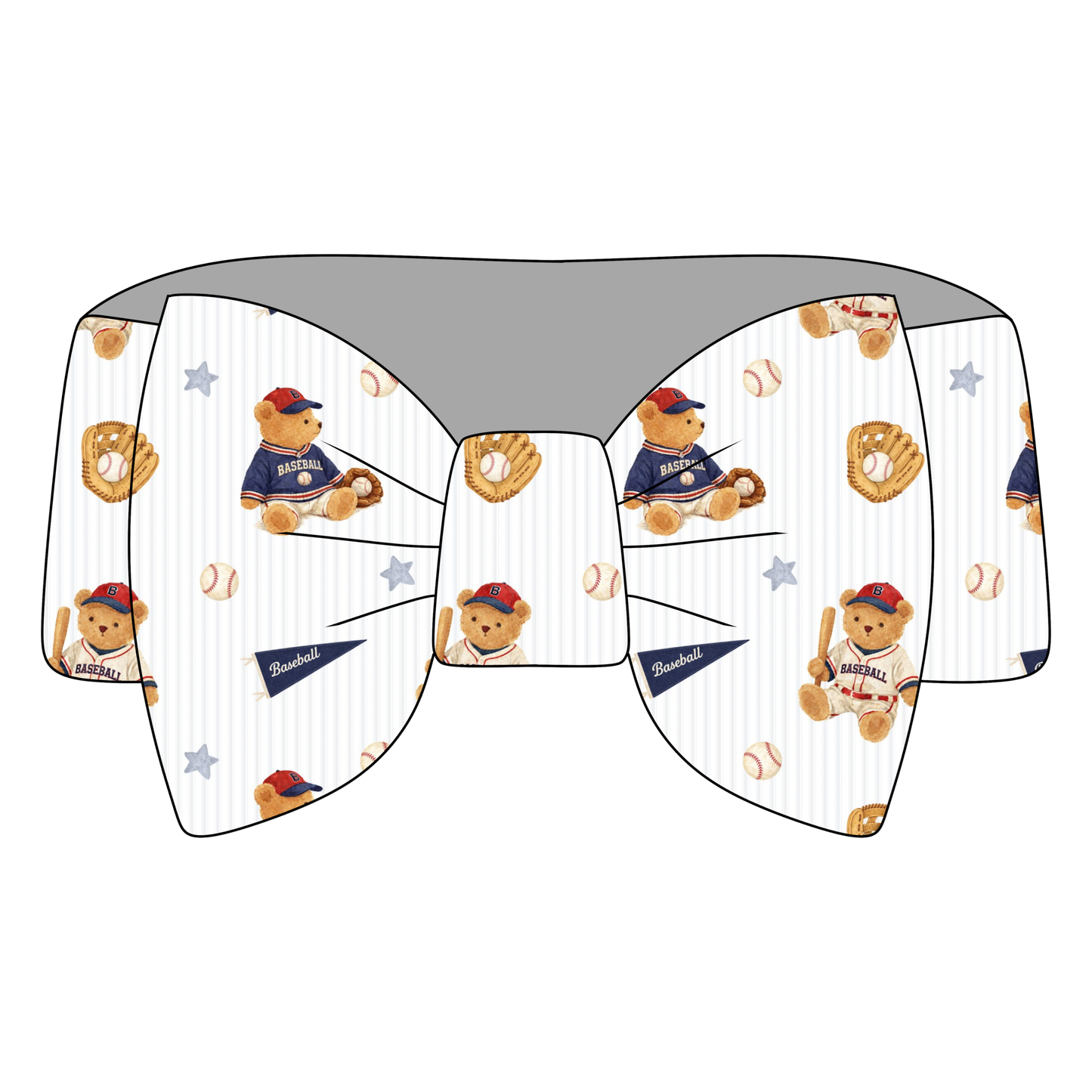 Ballpark Buddies Bamboo Bow Headband *RTS*