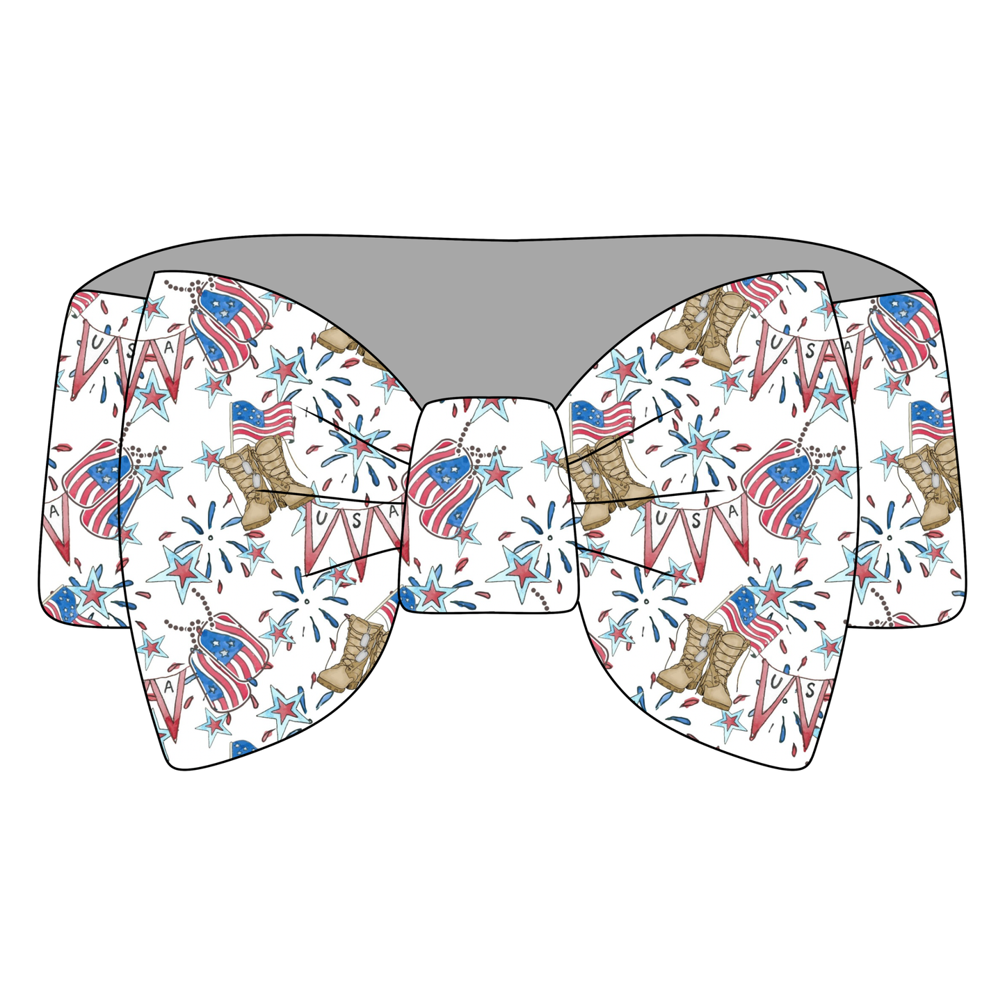 Liberty Boots Bamboo Bow Headband *RTS*