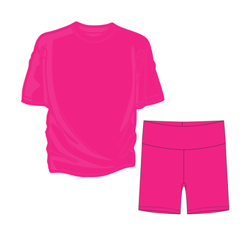 Hot Pink Youth Girls Biker Short Set **PreOrder**