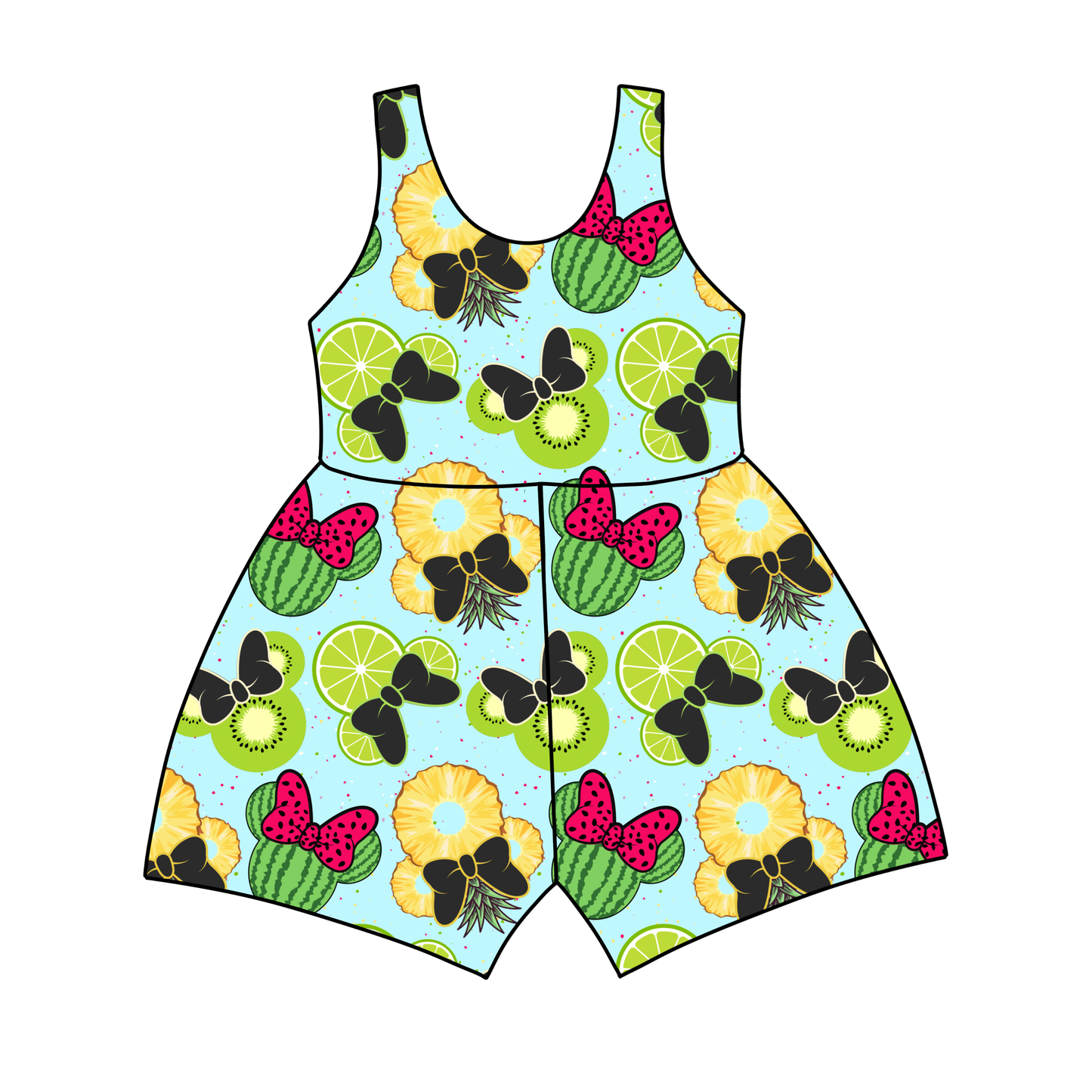 Magical Tropic Treats Tank Top/Shorts Jumpsuit *RTS*