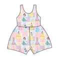 Princess Patchwork Tank Top/Shorts Jumpsuit *RTS*