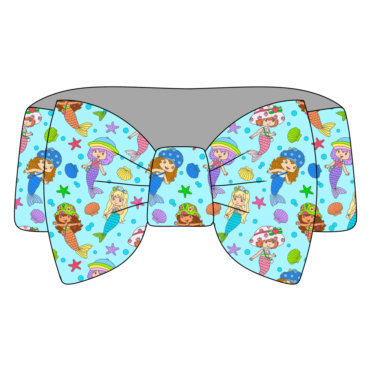 Berry Sweet Mermaids Bamboo Bow Headband *RTS*
