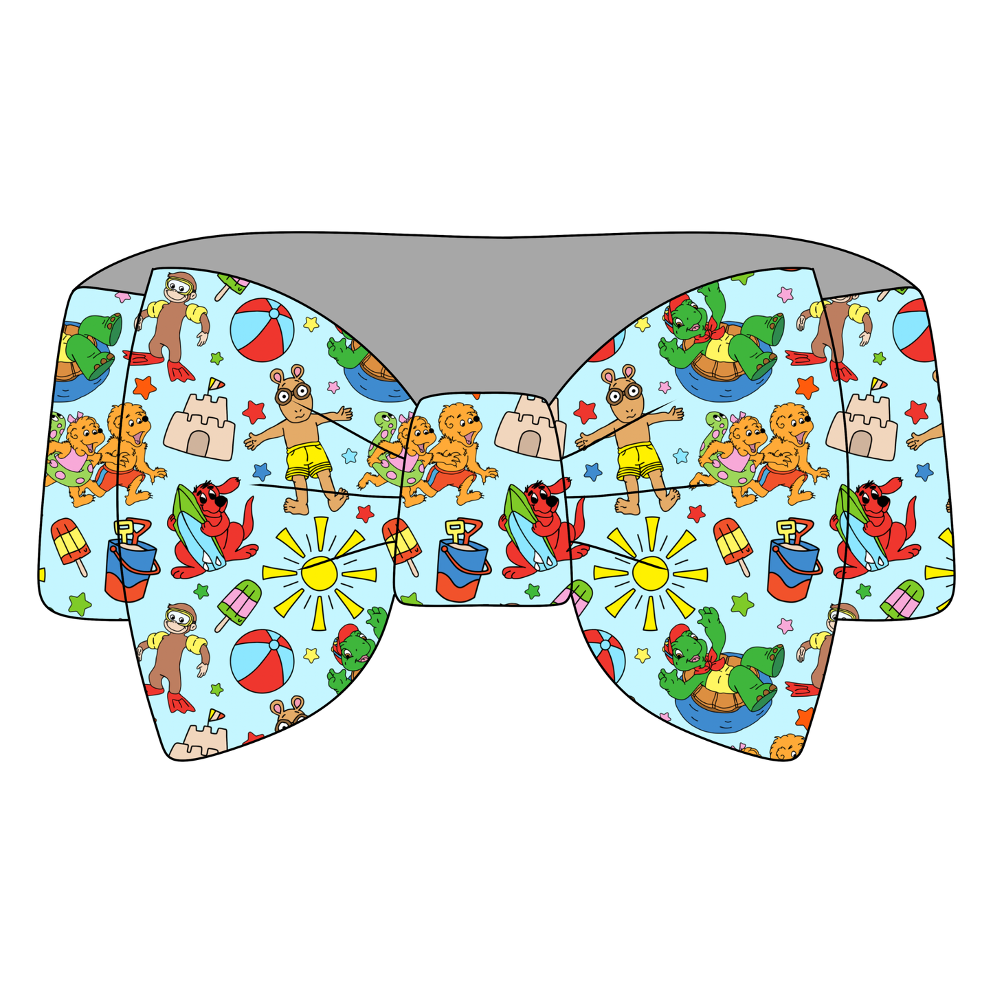 Summer Storybook Friends Bamboo Bow Headband *RTS*